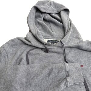 Tommy Hilfiger Men Gray Heathered Pullover Hoodie Sweatshirt Size Large